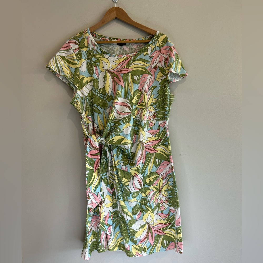 NWOT Darling TALBOTS Scoop neck waist tie Sundress. Size 2X Petite. 100% Cotton